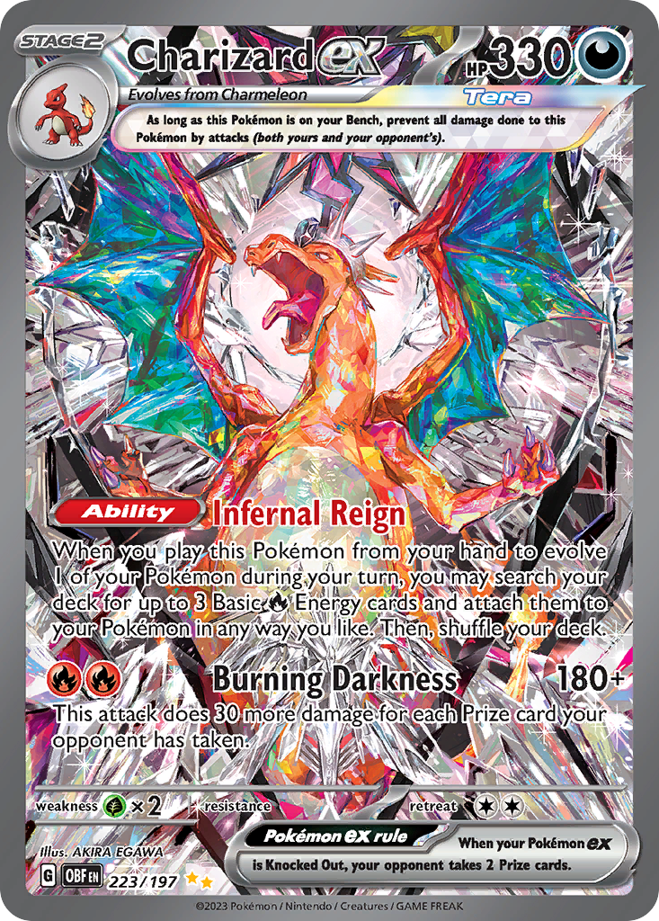 Charizard ex 223/197 Obsidian Flames Pokémon card | Pokebundles Ireland