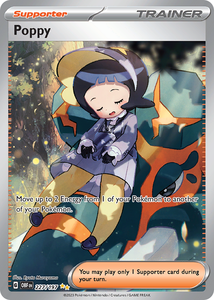 Poppy 227/197 Obsidian Flames Pokémon card | Pokebundles Ireland