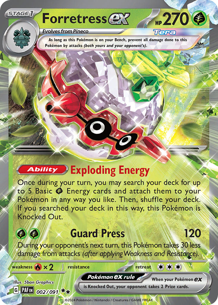 Pokemon TCG Forretress ex 002/091 - Paldean Fates