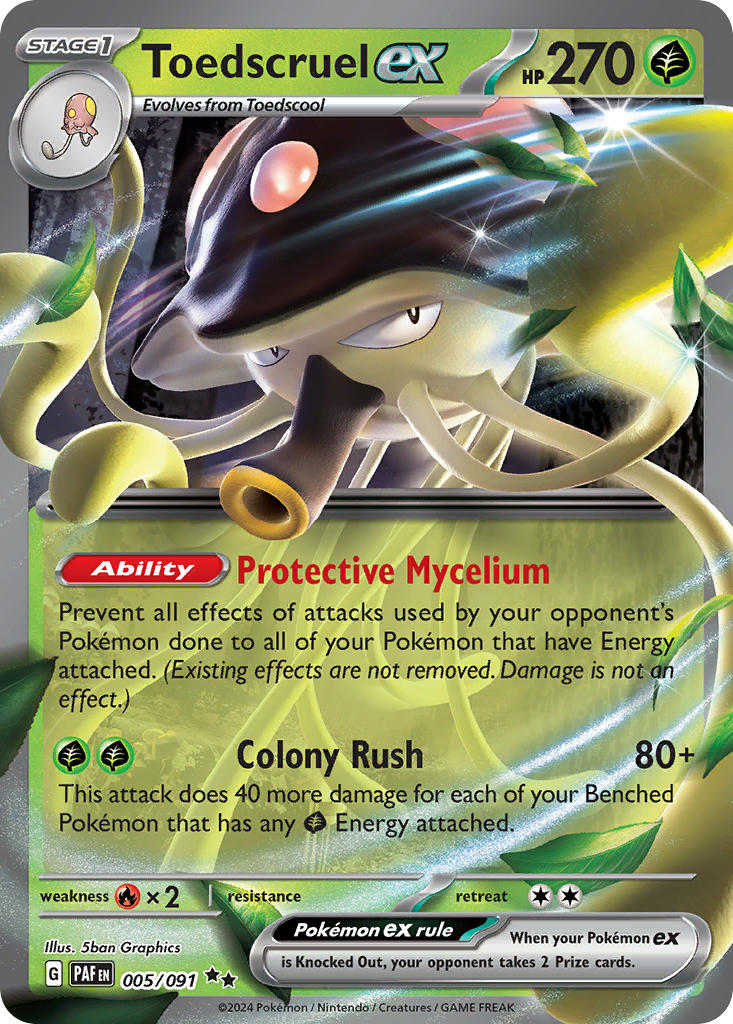 Pokemon TCG Toedscruel ex 005/091 - Paldean Fates