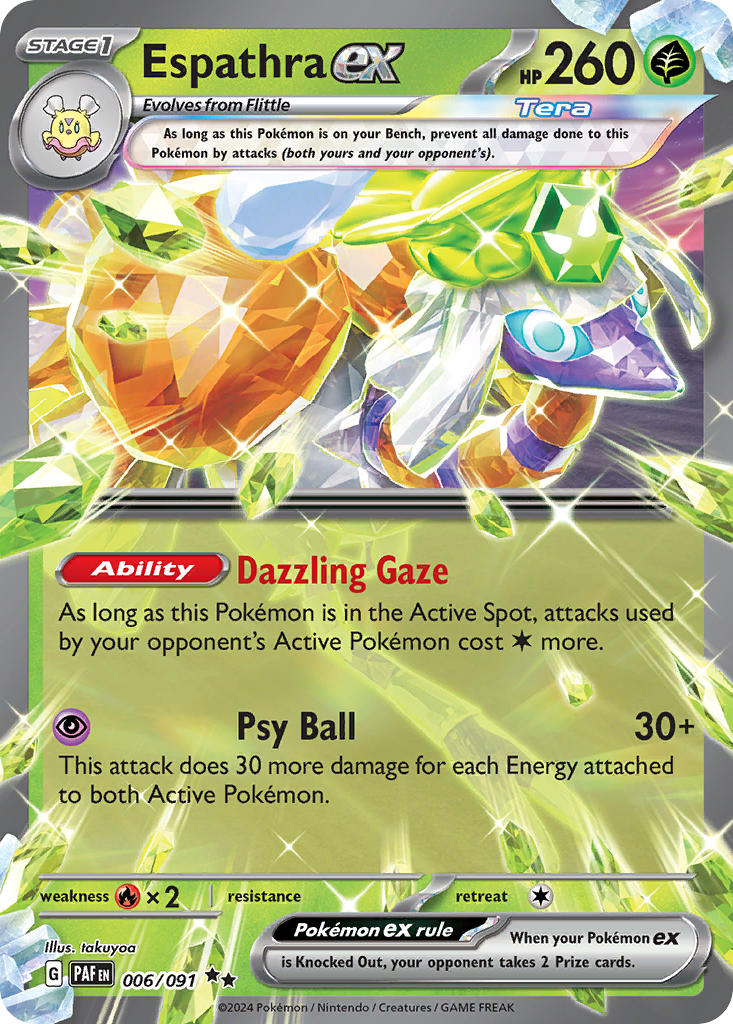Pokemon TCG Espathra ex 006/091 - Paldean Fates
