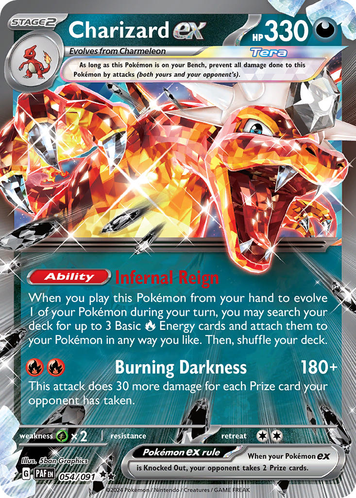 Pokemon TCG Charizard ex 054/091 - Paldean Fates
