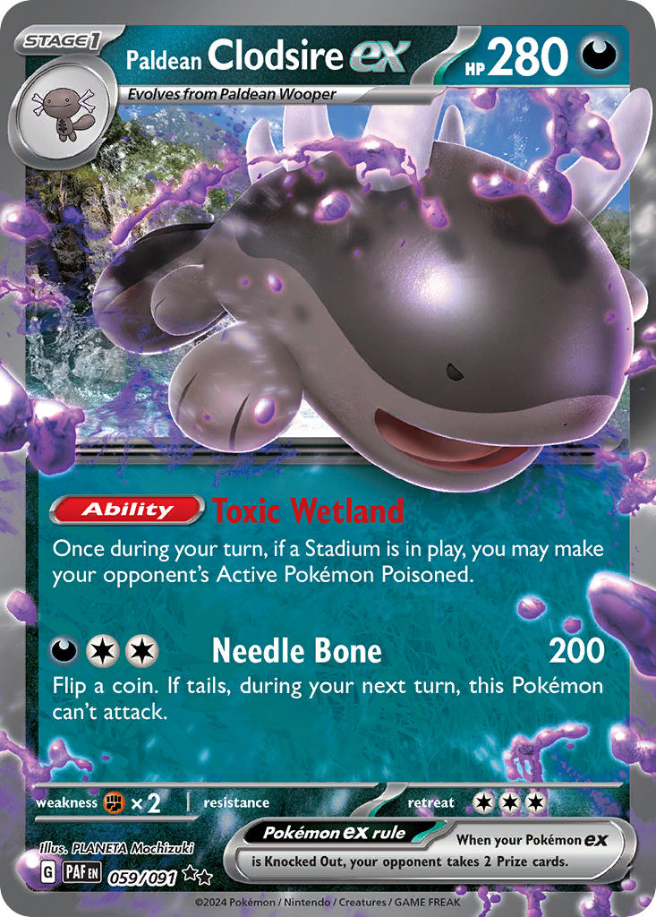 Pokemon TCG Paldean Clodsire ex 059/091 - Paldean Fates