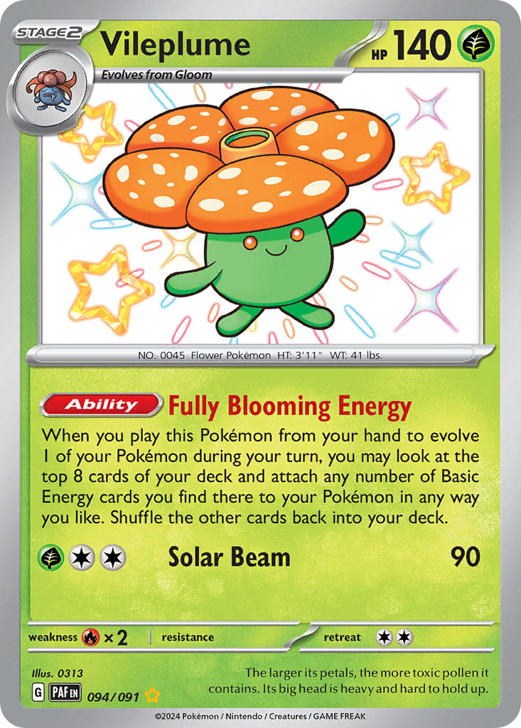 Pokemon TCG Vileplume 094/091 - Paldean Fates