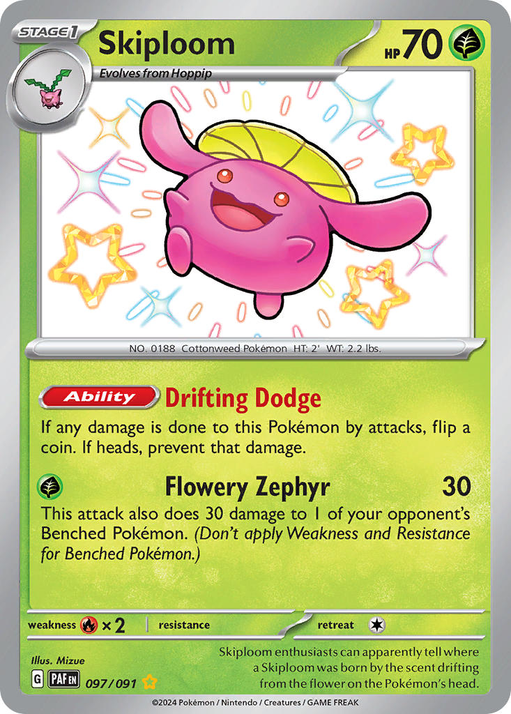 Pokemon TCG Skiploom 097/091 - Paldean Fates