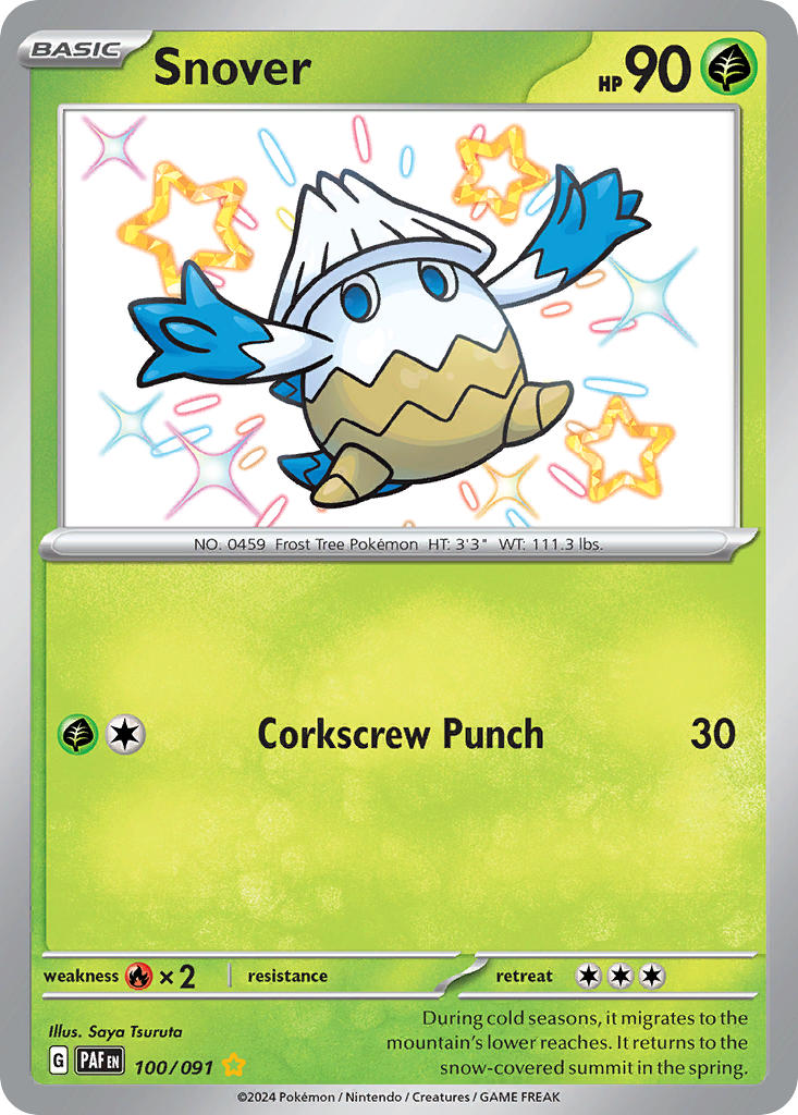 Pokemon TCG Snover 100/091 - Paldean Fates