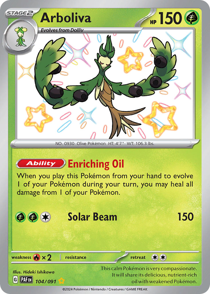 Pokemon TCG Arboliva 104/091 - Paldean Fates