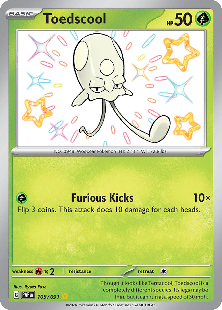 Pokemon TCG Toedscool 105/091 - Paldean Fates
