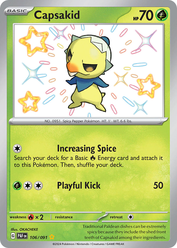 Pokemon TCG Capsakid 106/091 - Paldean Fates