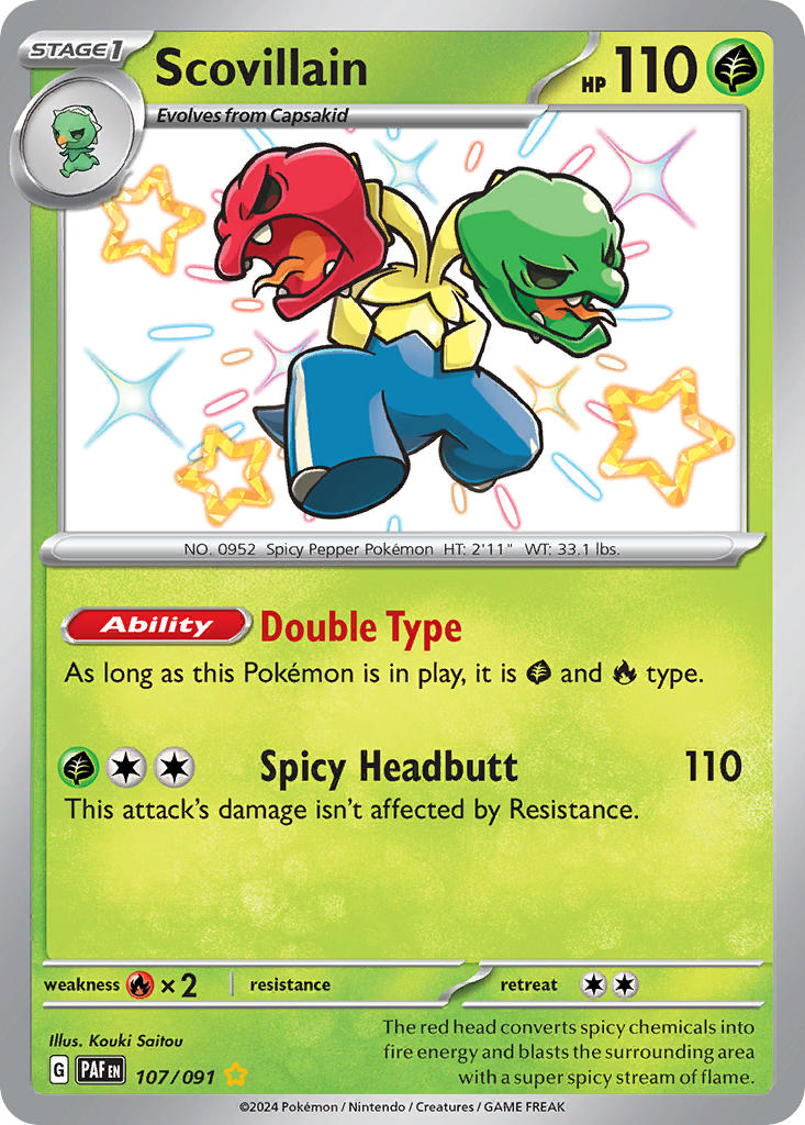 Pokemon TCG Scovillain 107/091 - Paldean Fates