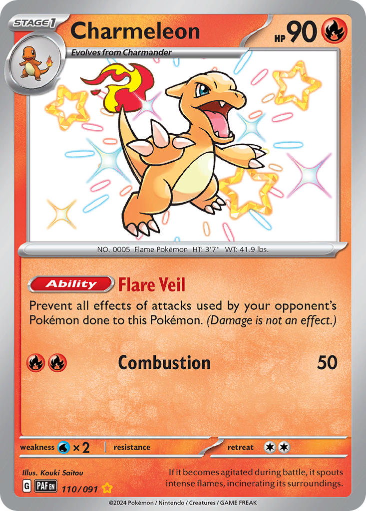 Pokemon TCG Charmeleon 110/091 - Paldean Fates