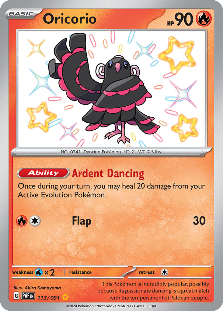 Pokemon TCG Oricorio 113/091 - Paldean Fates