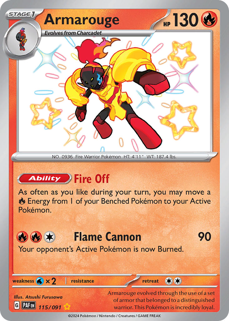 Pokemon TCG Armarouge 115/091 - Paldean Fates