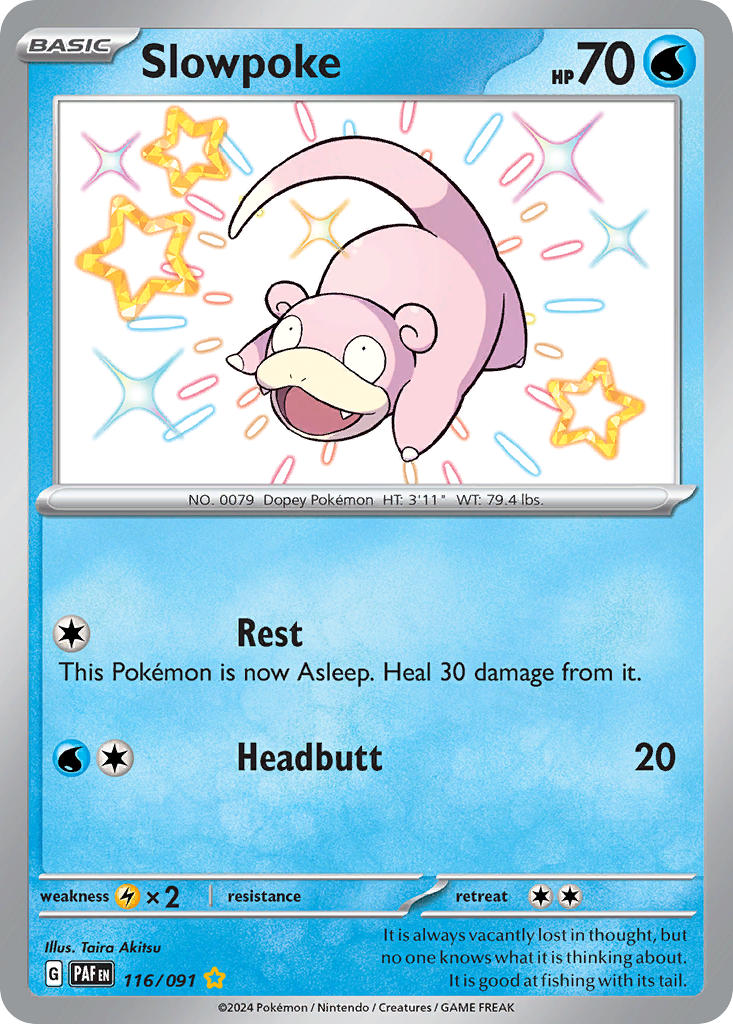 Pokemon TCG Slowpoke 116/091 - Paldean Fates