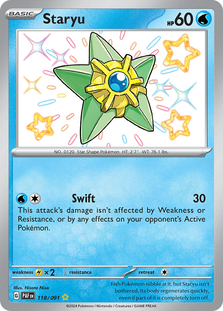 Pokemon TCG Staryu 118/091 - Paldean Fates