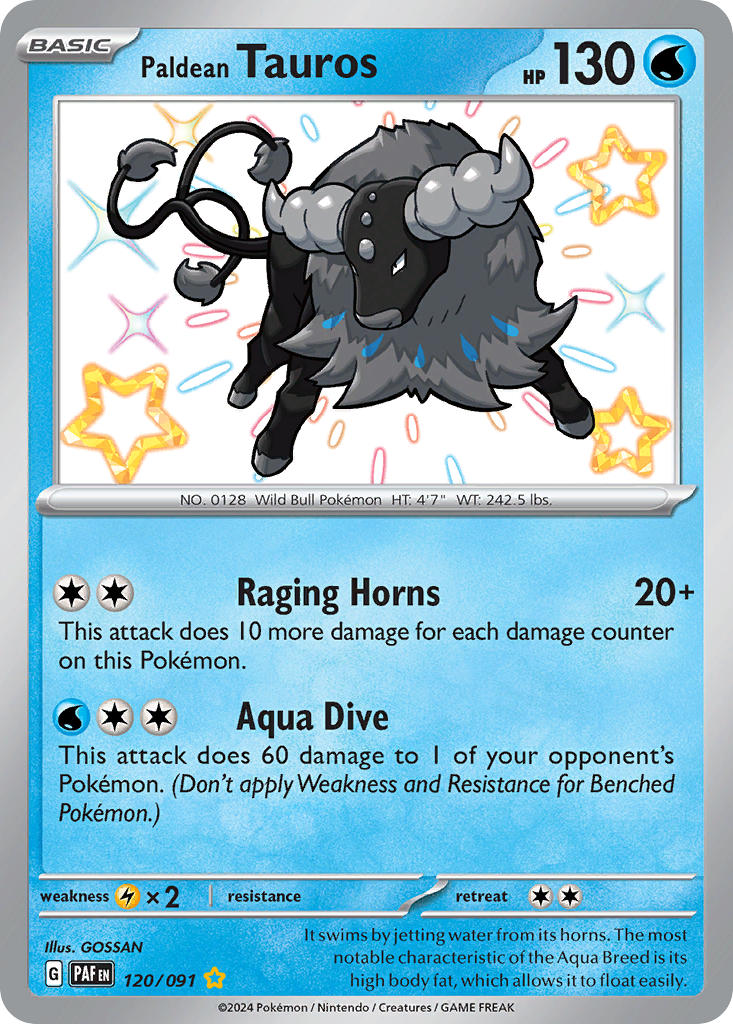 Pokemon TCG Paldean Tauros 120/091 - Paldean Fates