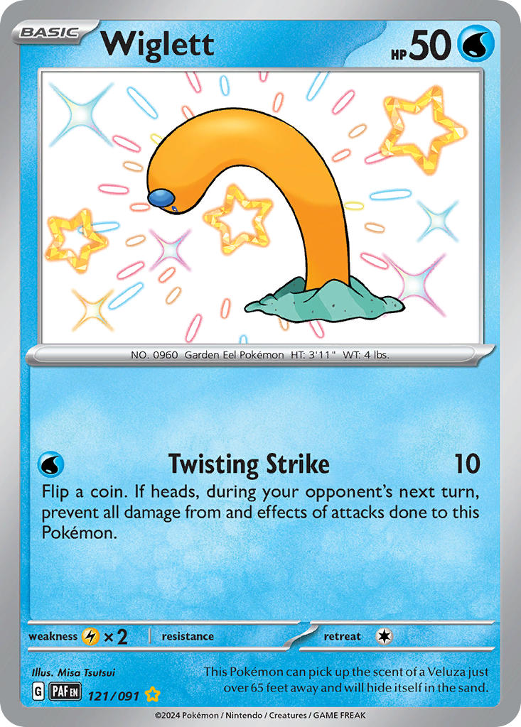 Pokemon TCG Wiglett 121/091 - Paldean Fates
