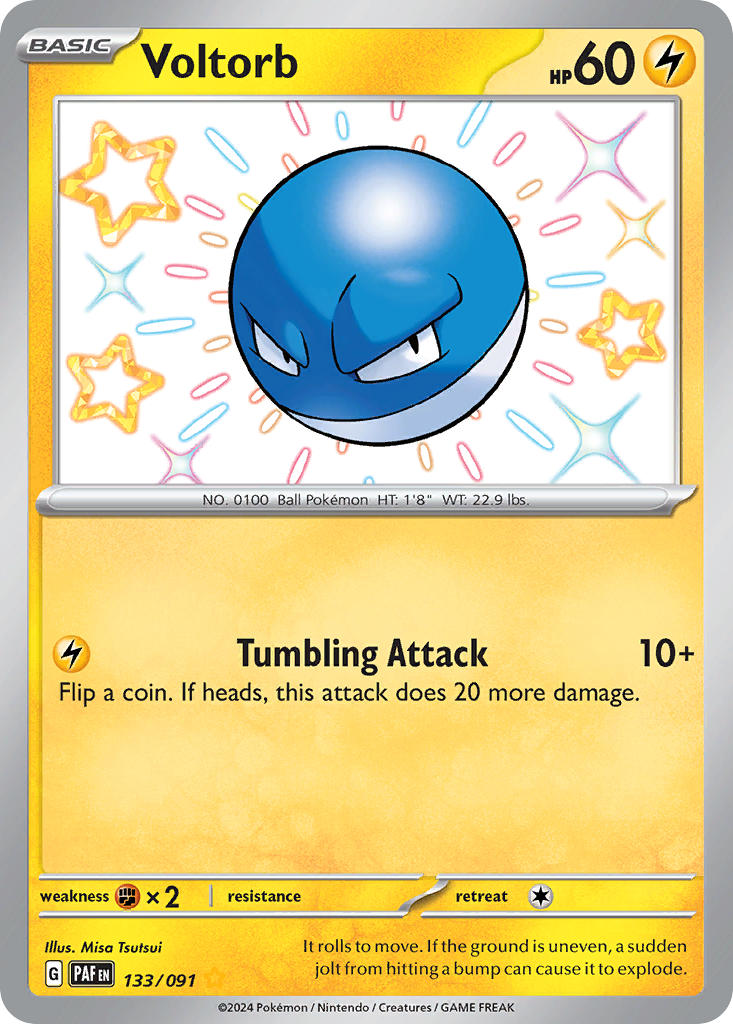 Pokemon TCG Voltorb 133/091 - Paldean Fates