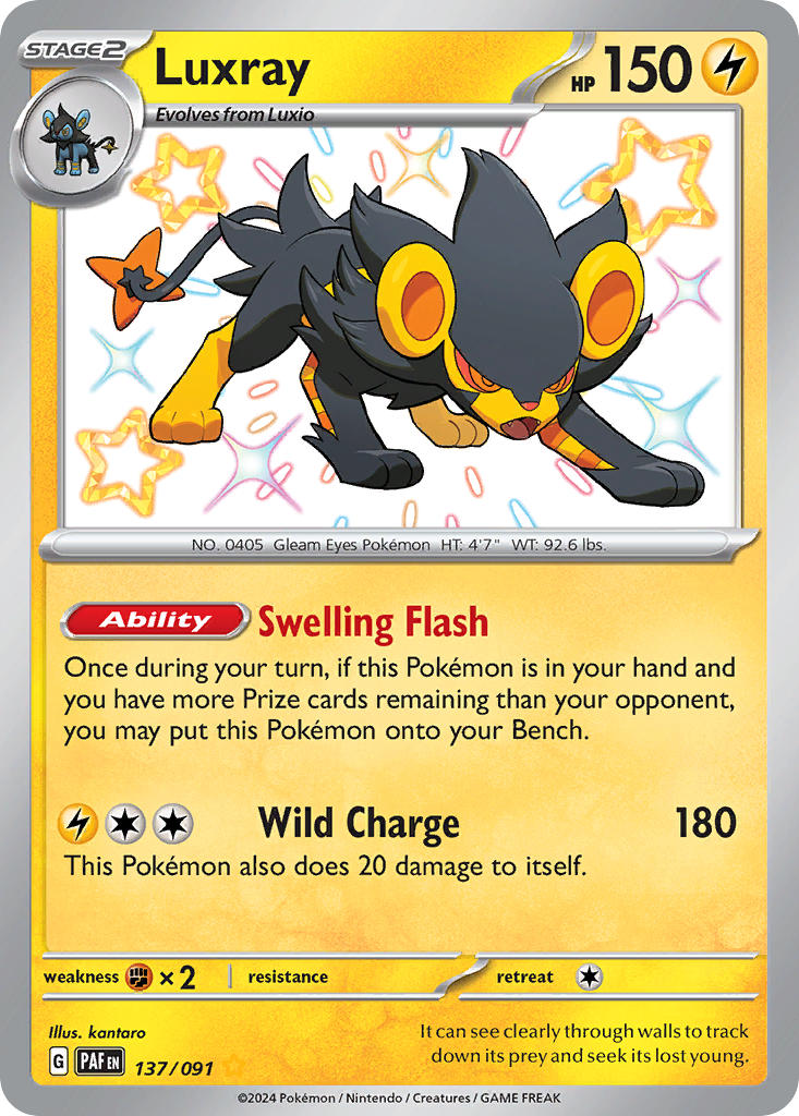 Pokemon TCG Luxray 137/091 - Paldean Fates