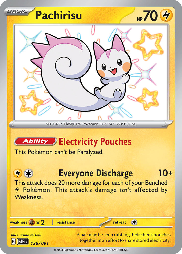 Pokemon TCG Pachirisu 138/091 - Paldean Fates