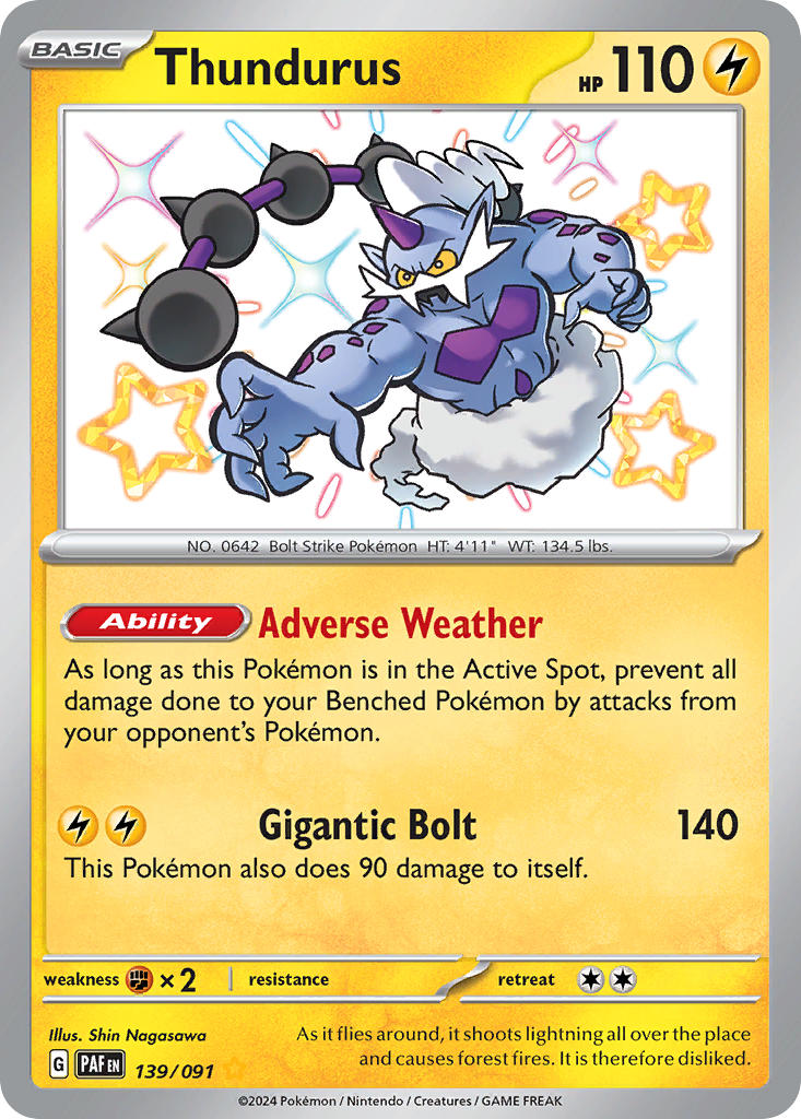 Pokemon TCG Thundurus 139/091 - Paldean Fates
