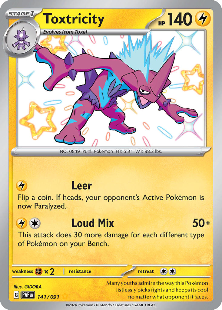 Pokemon TCG Toxtricity 141/091 - Paldean Fates