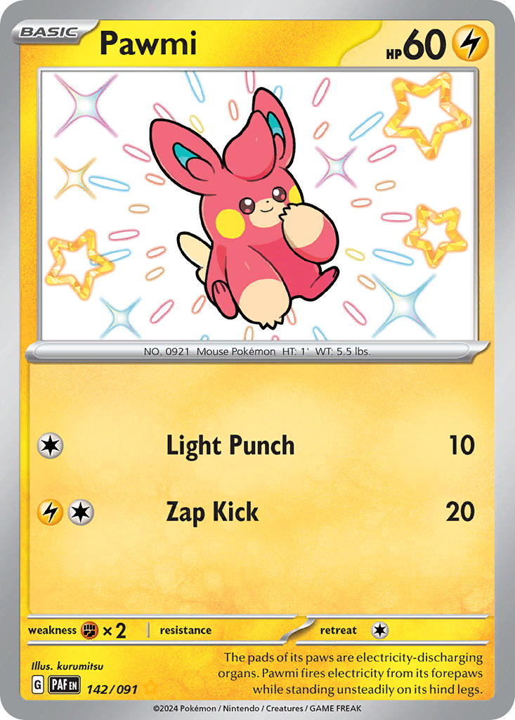 Pokemon TCG Pawmi 142/091 - Paldean Fates