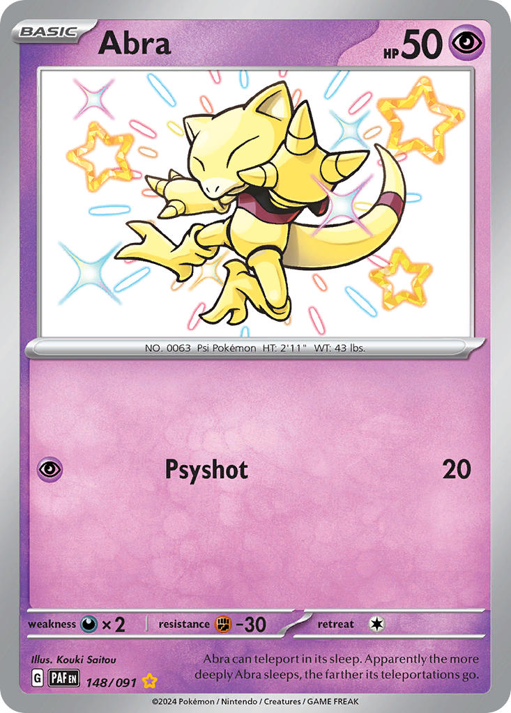 Pokemon TCG Abra 148/091 - Paldean Fates