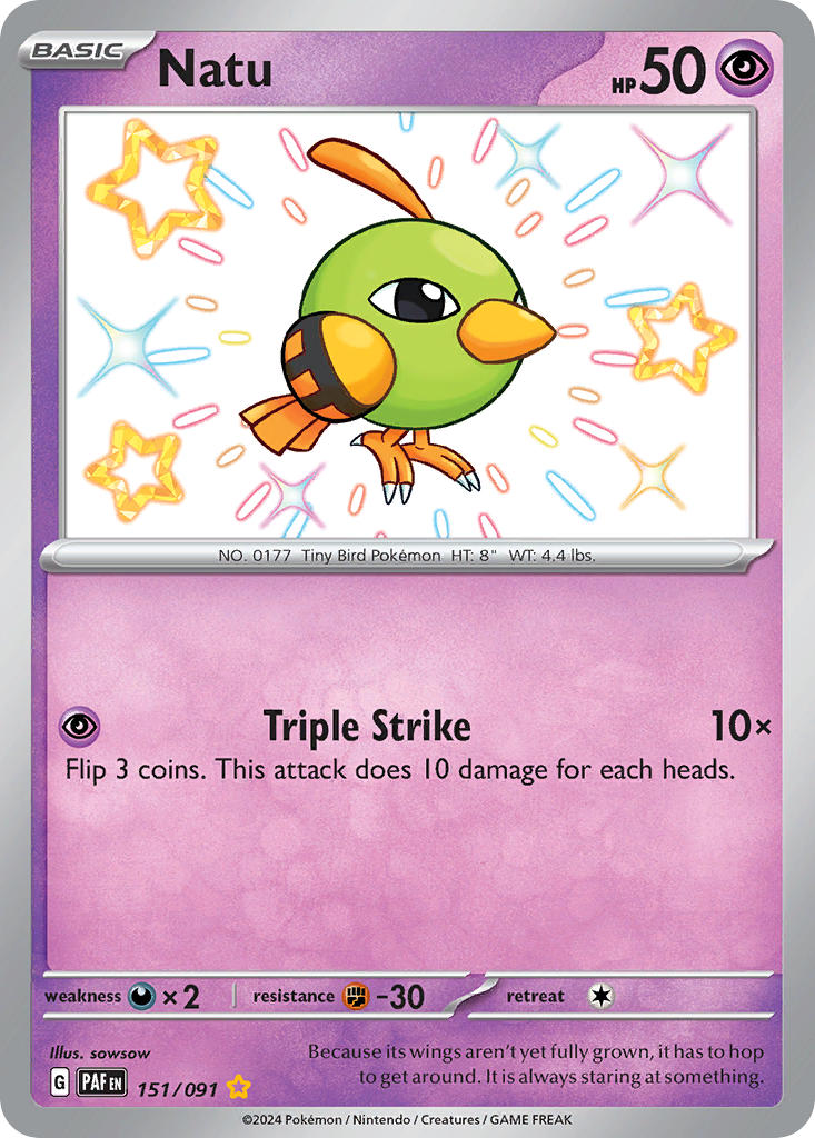 Pokemon TCG Natu 151/091 - Paldean Fates