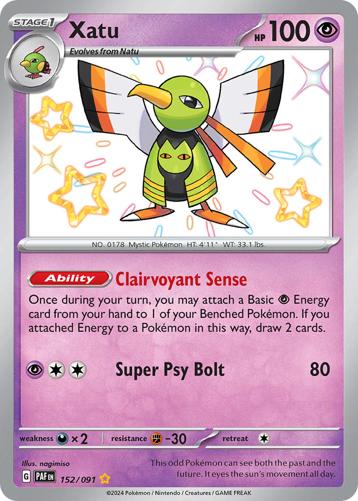 Pokemon TCG Xatu 152/091 - Paldean Fates
