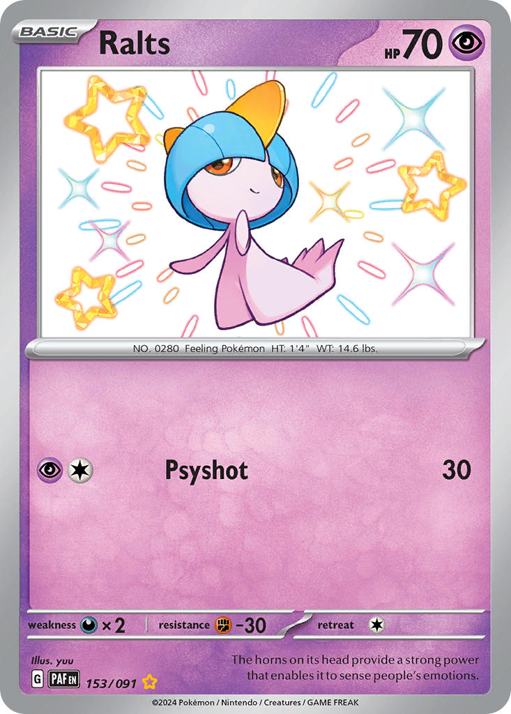 Pokemon TCG Ralts 153/091 - Paldean Fates
