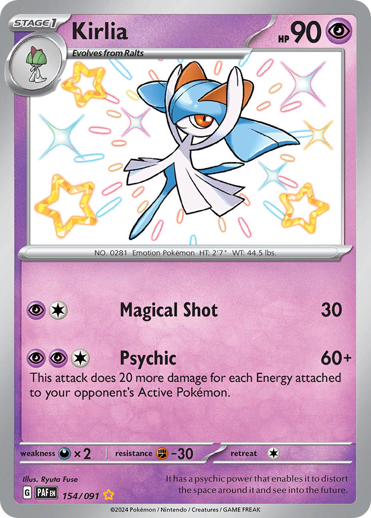 Pokemon TCG Kirlia 154/091 - Paldean Fates