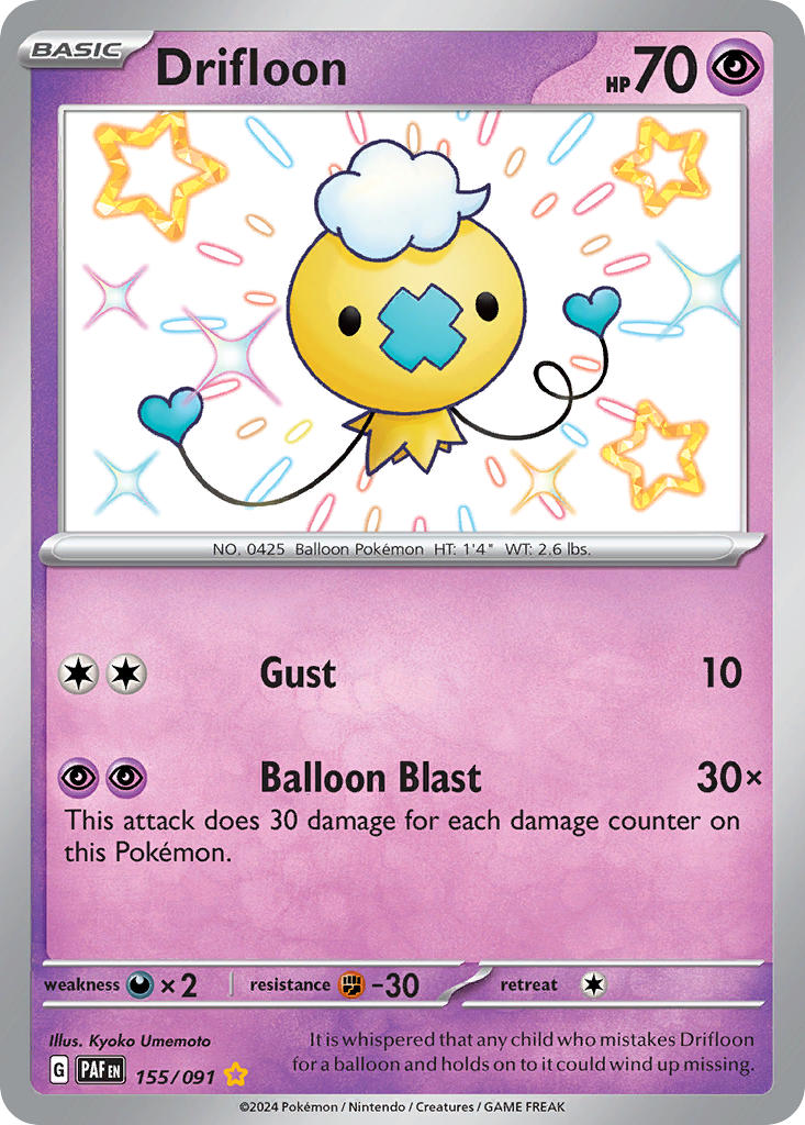 Pokemon TCG Drifloon 155/091 - Paldean Fates