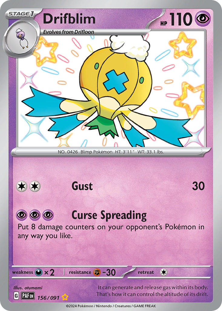 Pokemon TCG Drifblim 156/091 - Paldean Fates