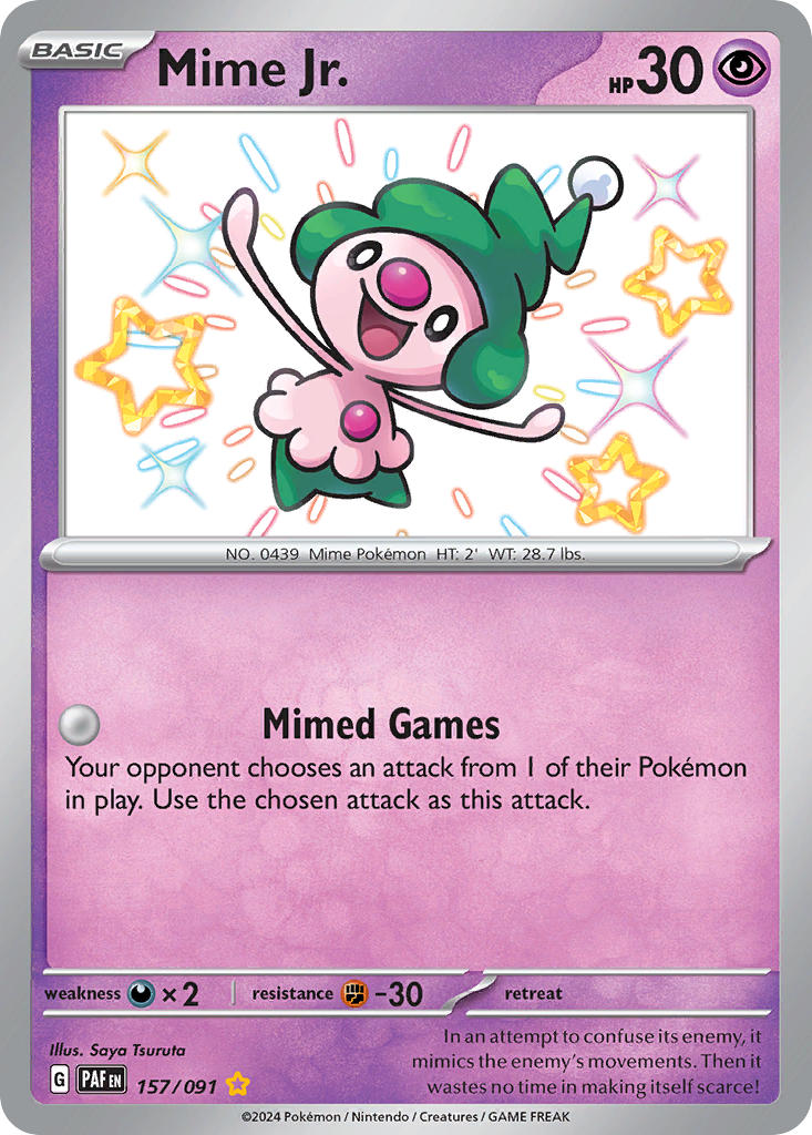 Pokemon TCG Mime Jr. 157/091 - Paldean Fates