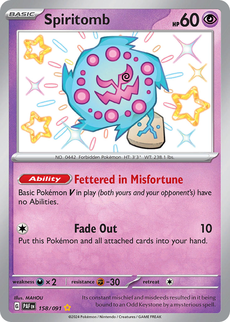 Pokemon TCG Spiritomb 158/091 - Paldean Fates