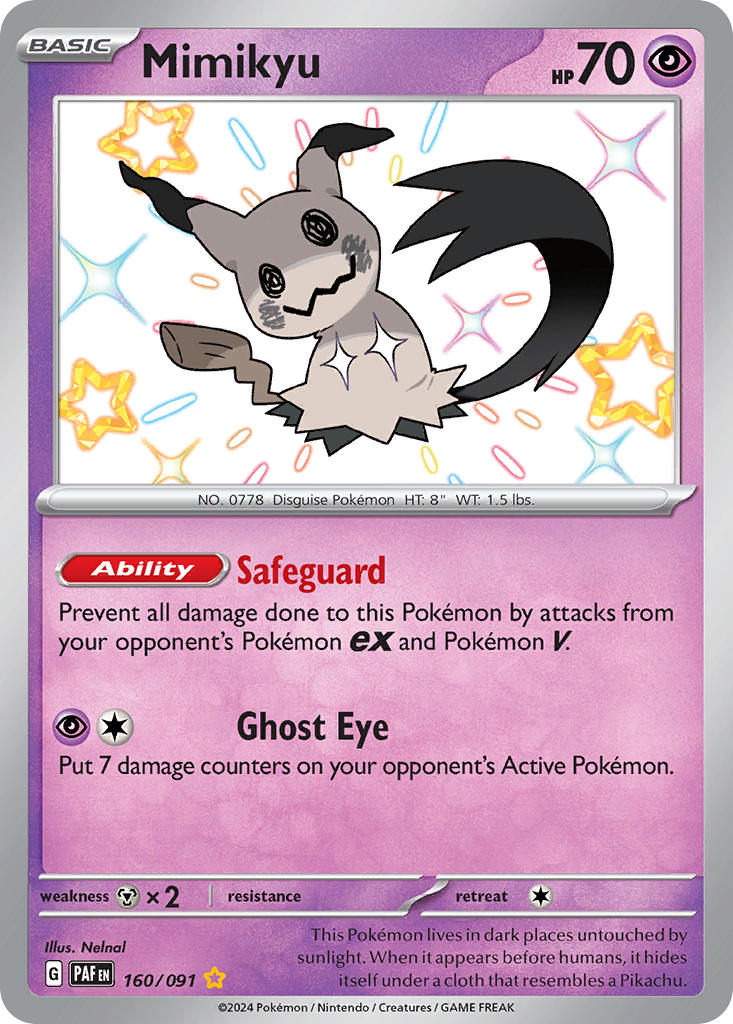 Pokemon TCG Mimikyu 160/091 - Paldean Fates