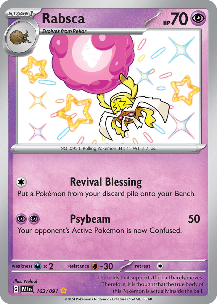 Pokemon TCG Rabsca 163/091 - Paldean Fates
