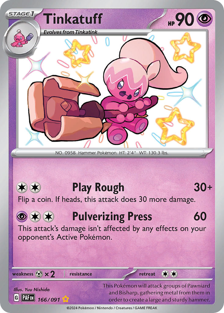 Pokemon TCG Tinkatuff 166/091 - Paldean Fates