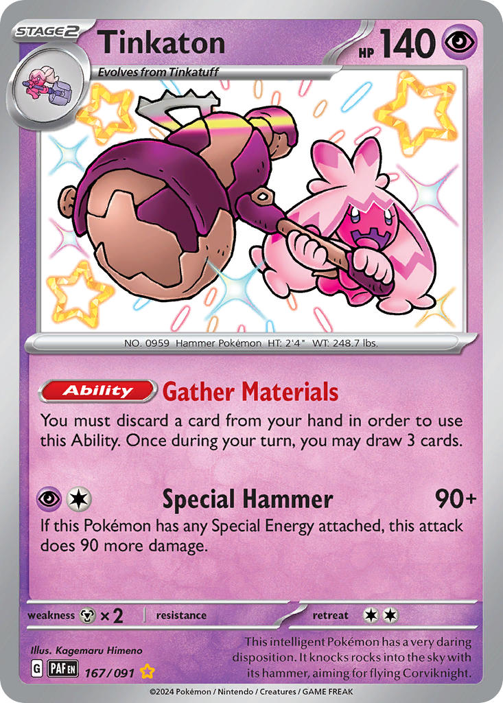 Pokemon TCG Tinkaton 167/091 - Paldean Fates