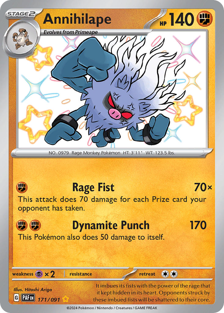 Pokemon TCG Annihilape 171/091 - Paldean Fates