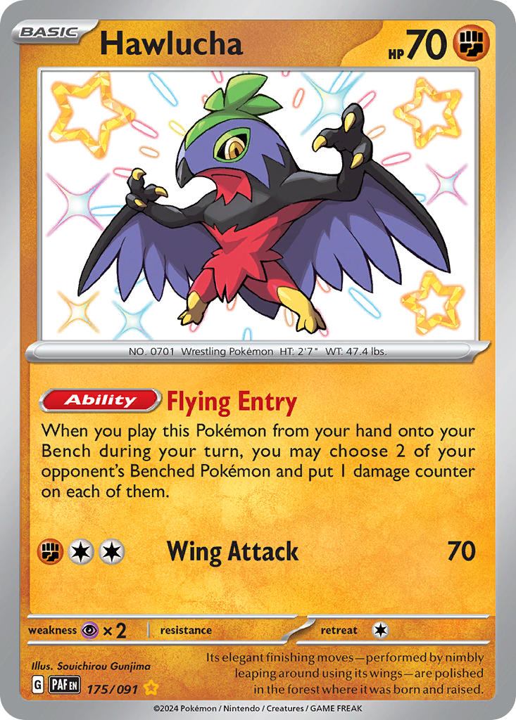 Pokemon TCG Hawlucha 175/091 - Paldean Fates