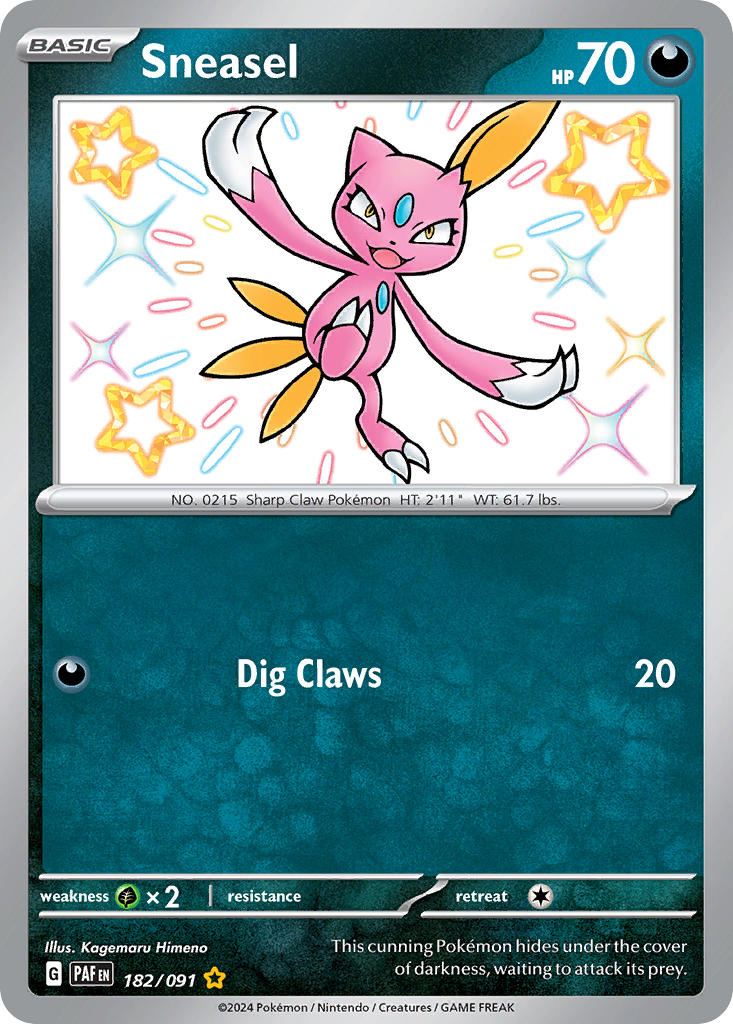 Pokemon TCG Sneasel 182/091 - Paldean Fates