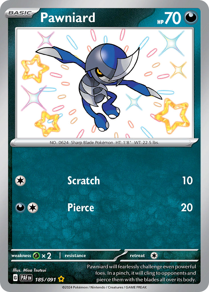 Pokemon TCG Pawniard 185/091 - Paldean Fates
