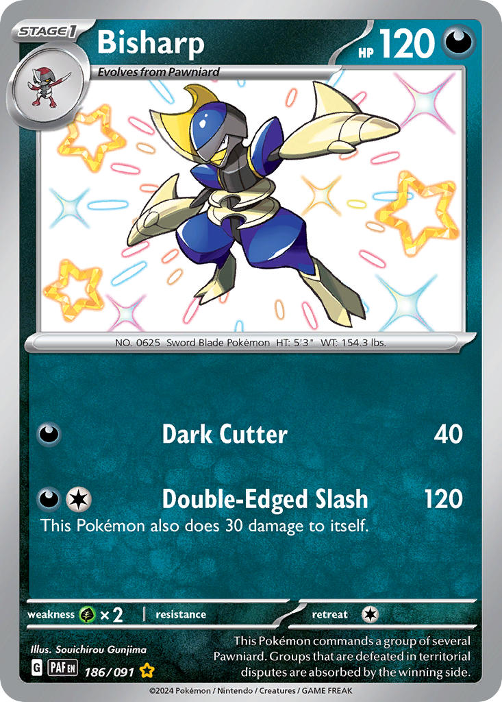 Pokemon TCG Bisharp 186/091 - Paldean Fates