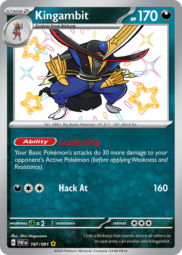 Pokemon TCG Kingambit 187/091 - Paldean Fates