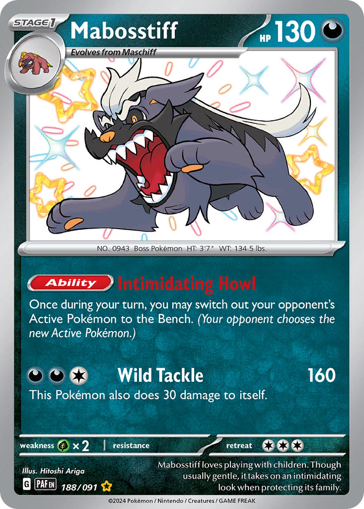 Pokemon TCG Mabosstiff 188/091 - Paldean Fates