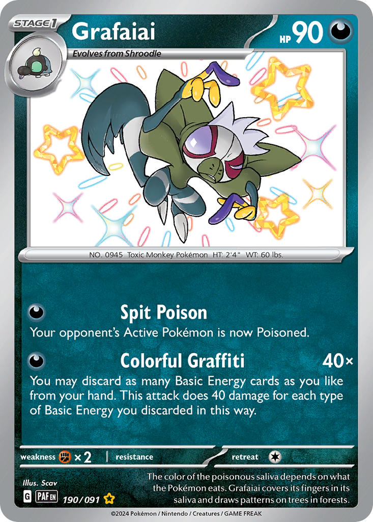 Pokemon TCG Grafaiai 190/091 - Paldean Fates