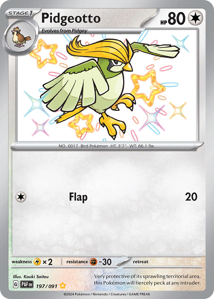 Pokemon TCG Pidgeotto 197/091 - Paldean Fates