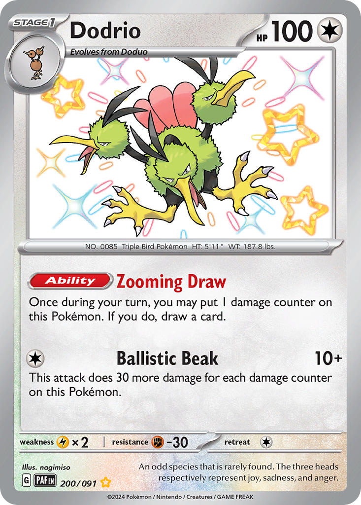 Pokemon TCG Dodrio 200/091 - Paldean Fates